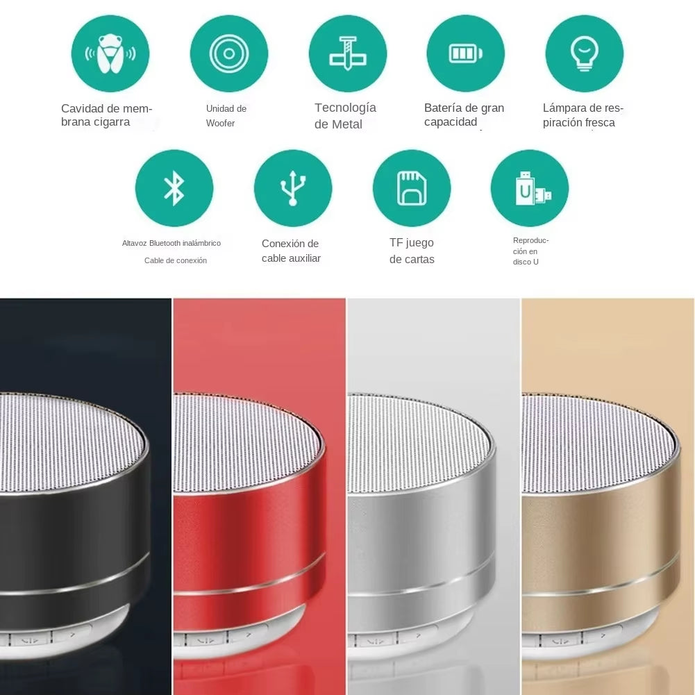 A10 Mini Portable Bluetooth Subwoofer Speaker - Outdoor Aluminum Alloy Music Sound Box